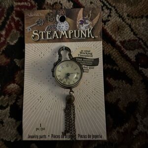 Steampunk brass Clock Pendant Necklace